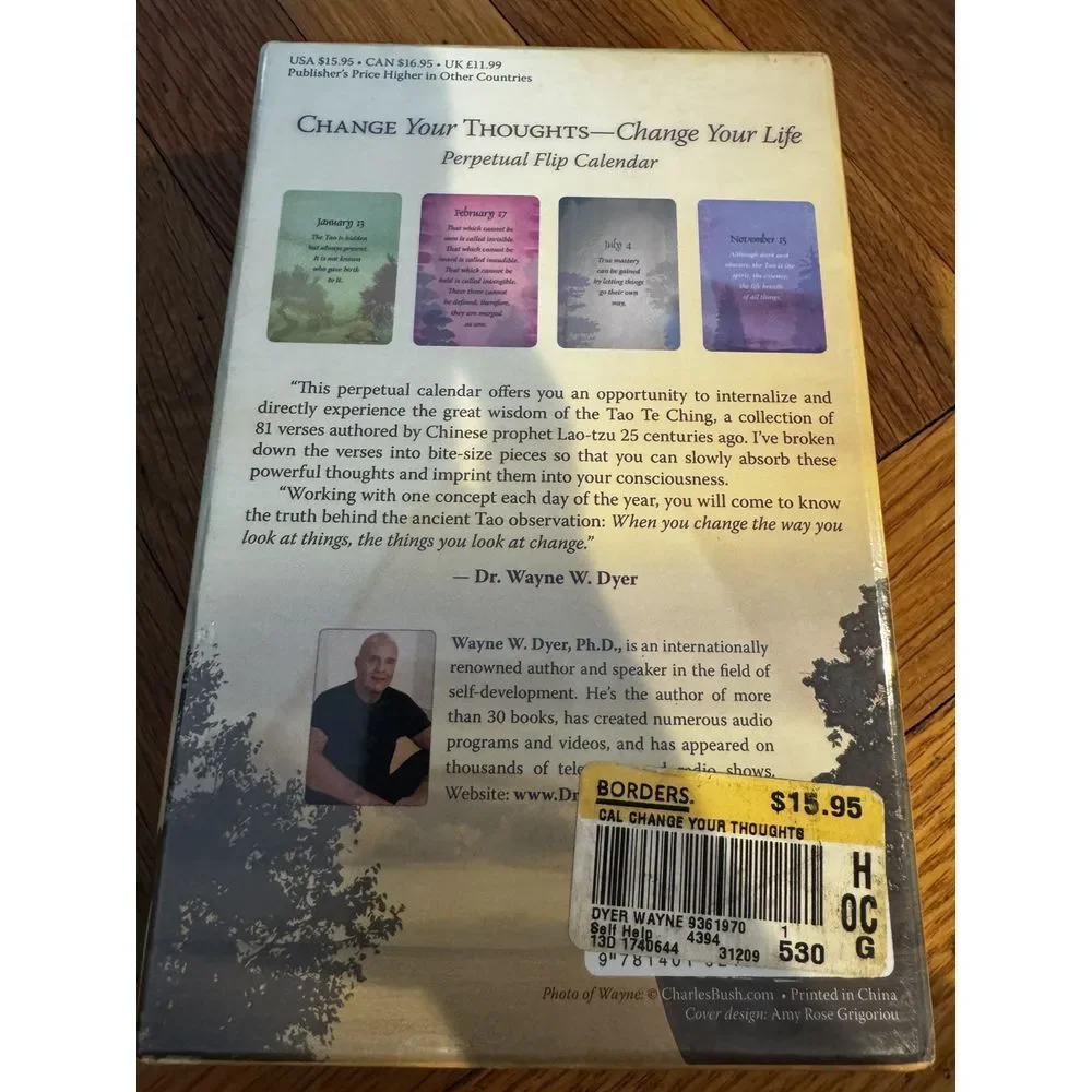 Change Your Thoughts Change Your Life Perpetual Flip Calendar Dr. Wayne Dyer NEW